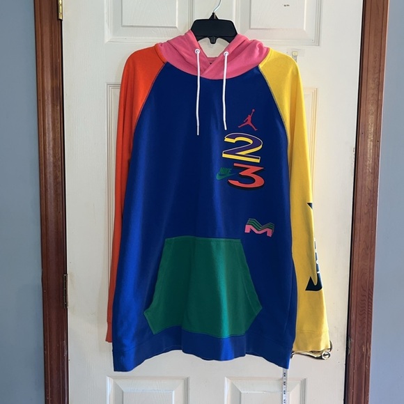 Nike-XL- Air Jordan 90s retro color blocked, hoodie,long sleeve, swish, Jumpman. - Picture 1 of 14